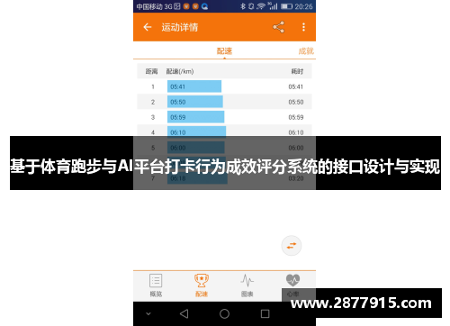 基于体育跑步与AI平台打卡行为成效评分系统的接口设计与实现